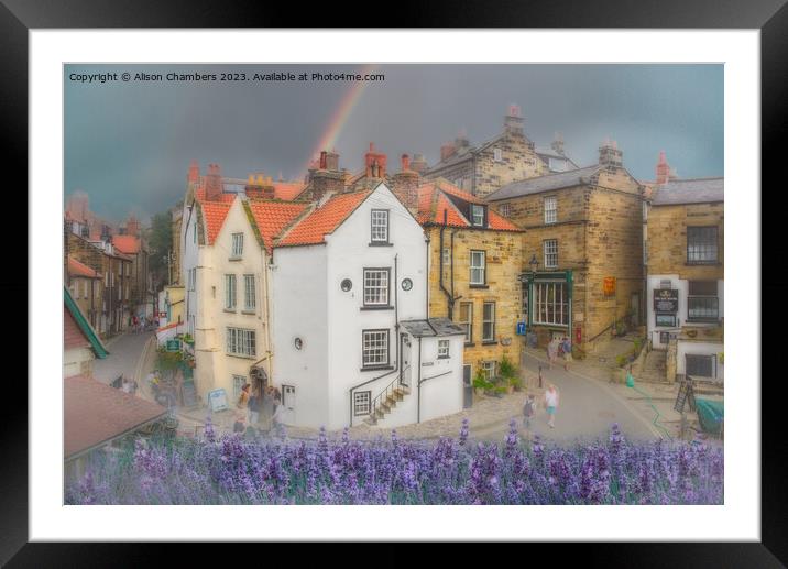 Robin Hoods Bay Framed Mounted Print by Alison Chambers