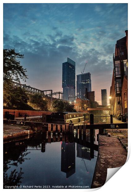Daybreak over Deansgate  Print by Richard Perks