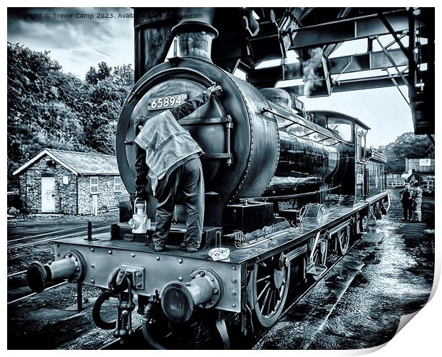 Echoes of Steam: The Prepped J27 Locomotive Print by Trevor Camp