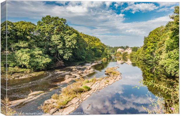 Early Autumn Morning on the Tees at Demesnes Mill, Barnard Castle Canvas Print by Richard Laidler