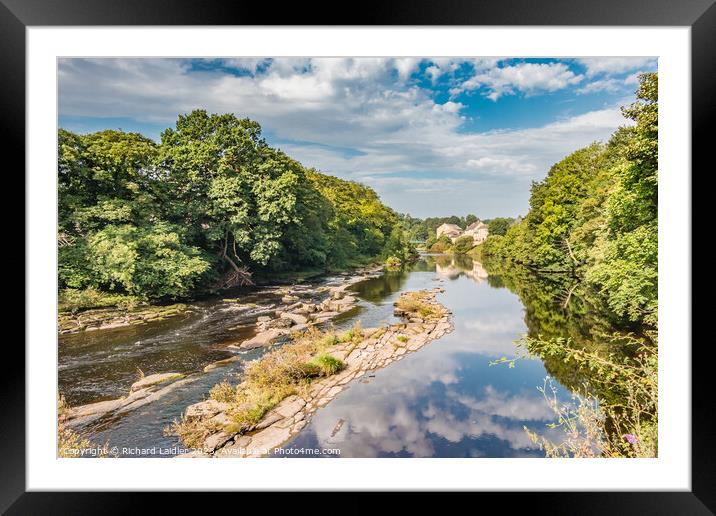 Early Autumn Morning on the Tees at Demesnes Mill, Barnard Castle Framed Mounted Print by Richard Laidler