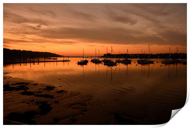 Sunrise at Upnor Print by Rob Lucas