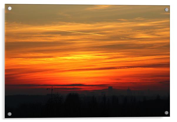 Dutch Sunset Acrylic by Tom Gomez