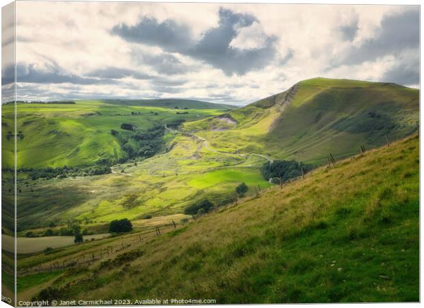 Breathtaking Mam Tor Views - Peak District Canvas Print by Janet Carmichael