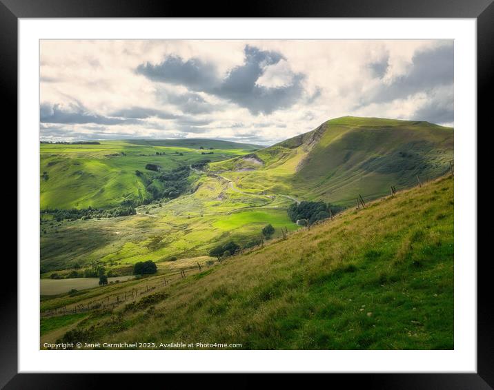 Breathtaking Mam Tor Views - Peak District Framed Mounted Print by Janet Carmichael