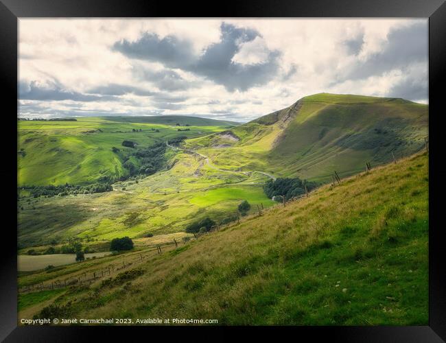Breathtaking Mam Tor Views - Peak District Framed Print by Janet Carmichael
