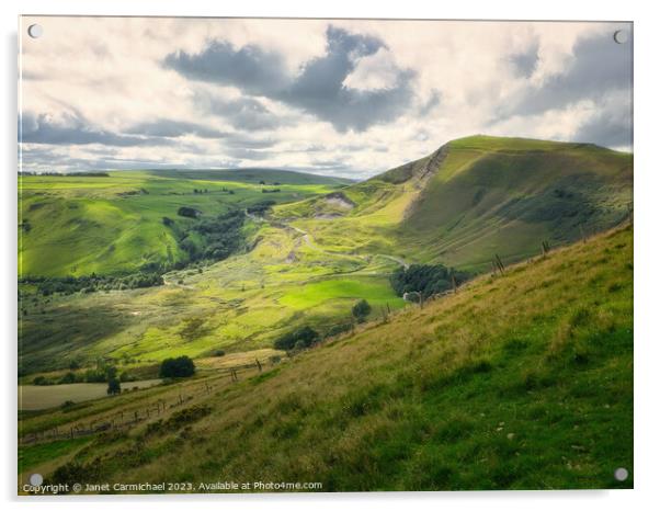 Breathtaking Mam Tor Views - Peak District Acrylic by Janet Carmichael