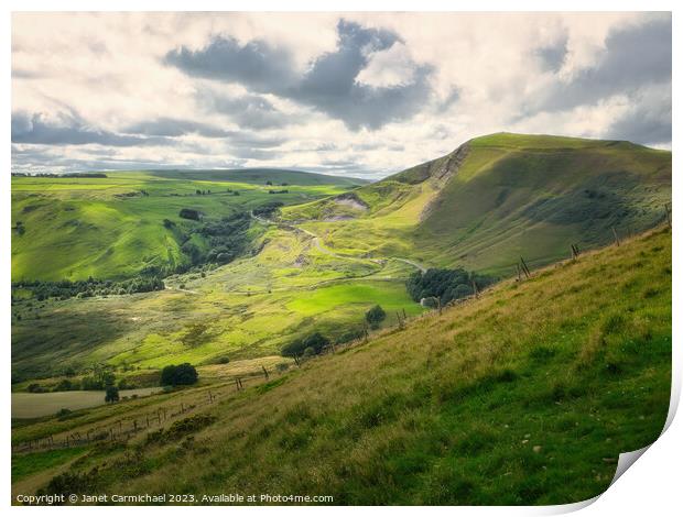 Breathtaking Mam Tor Views - Peak District Print by Janet Carmichael