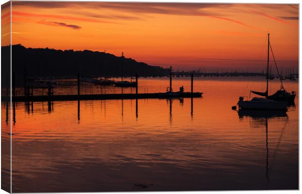 Dramatic Daybreak on the Medway Canvas Print by Rob Lucas