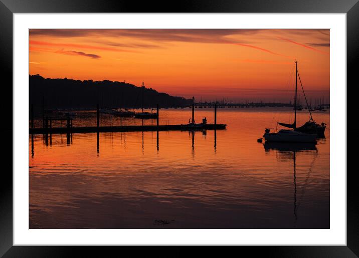 Dramatic Daybreak on the Medway Framed Mounted Print by Rob Lucas
