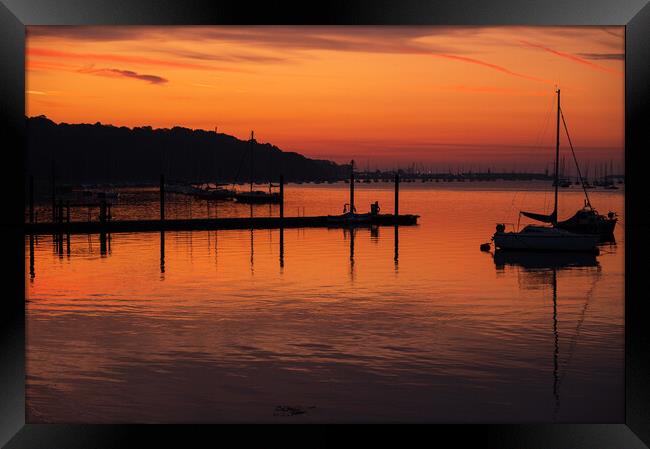 Dramatic Daybreak on the Medway Framed Print by Rob Lucas
