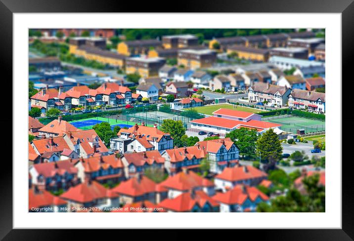 Miniature Courts Amidst Verdant Rooftops Framed Mounted Print by Mike Shields