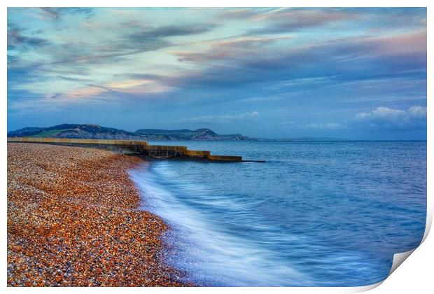  Lyme Regis Beach and Jurassic Coastline    Print by Darren Galpin