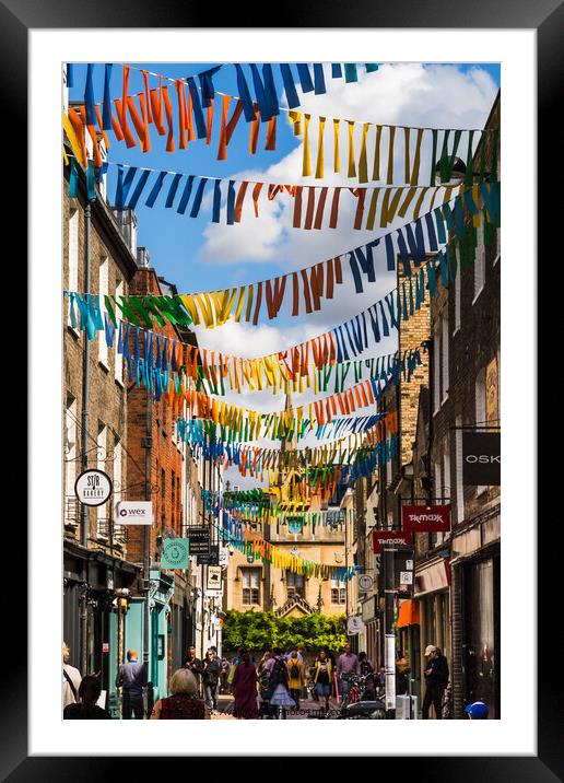 Street bunting Framed Mounted Print by Clive Wells