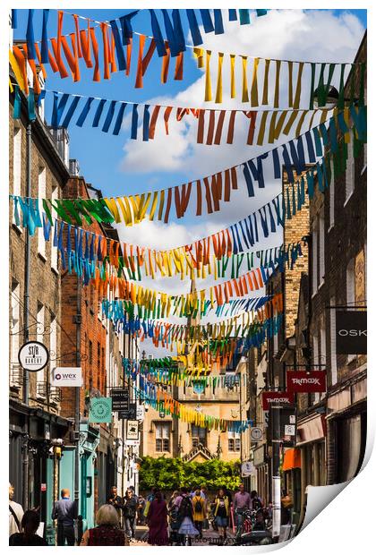 Street bunting Print by Clive Wells