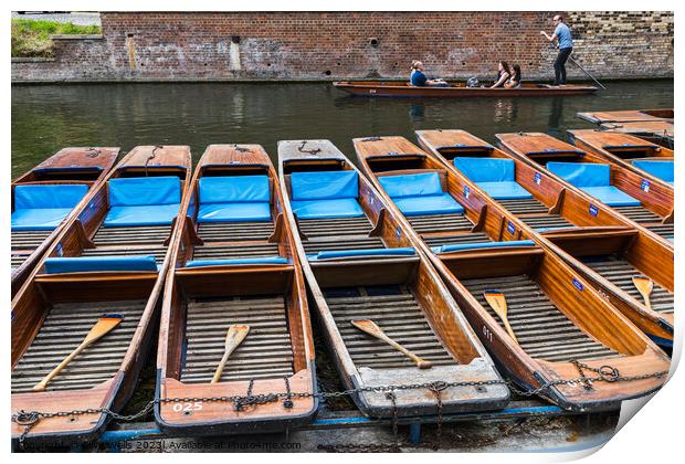 Row of punts Print by Clive Wells