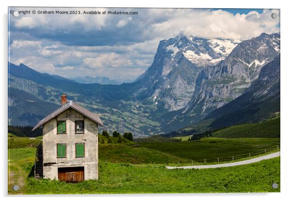 Grindelwald from Kleine Scheidegg Acrylic by Graham Moore