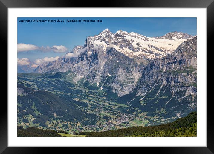 Grindelwald and Wetterhorn Framed Mounted Print by Graham Moore
