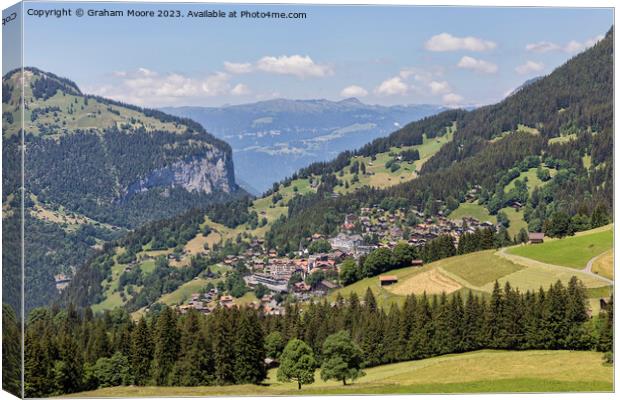 Wengen village Canvas Print by Graham Moore