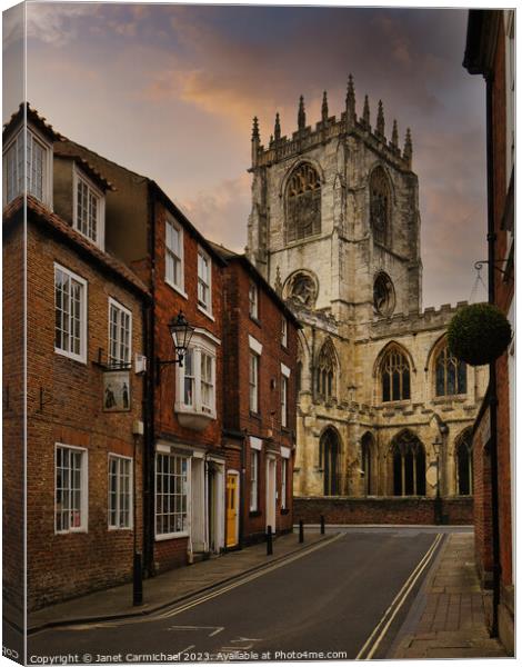 The Back Streets of Beverley, East Yorkshire Canvas Print by Janet Carmichael