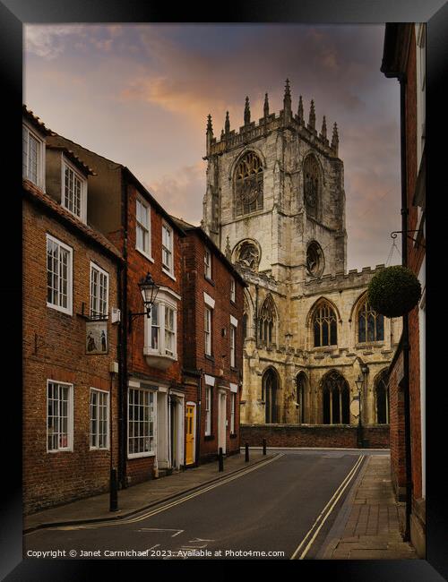 The Back Streets of Beverley, East Yorkshire Framed Print by Janet Carmichael