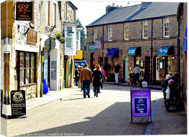 Retail Resplendence in Bakewell, Derbyshire Canvas Print by john hill