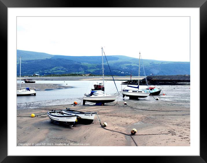 Low Tide, Barmouth, Wales. UK Framed Mounted Print by john hill