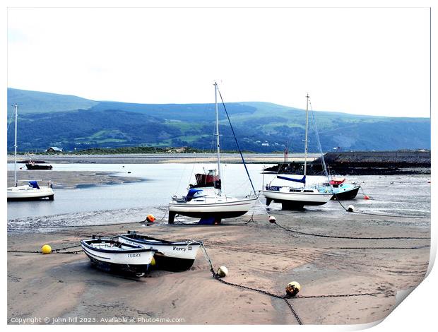 Low Tide, Barmouth, Wales. UK Print by john hill