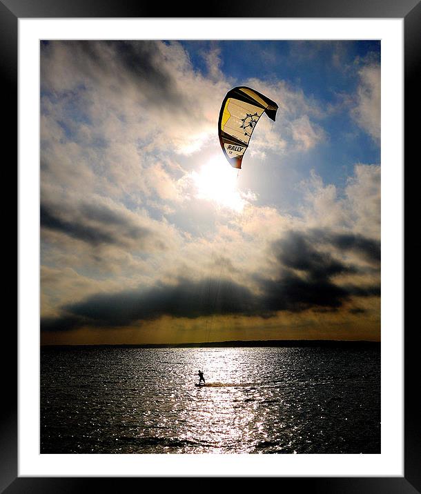 Perfect Kitesurfer Framed Mounted Print by Louise Godwin