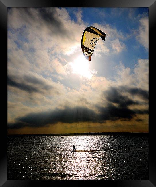 Perfect Kitesurfer Framed Print by Louise Godwin