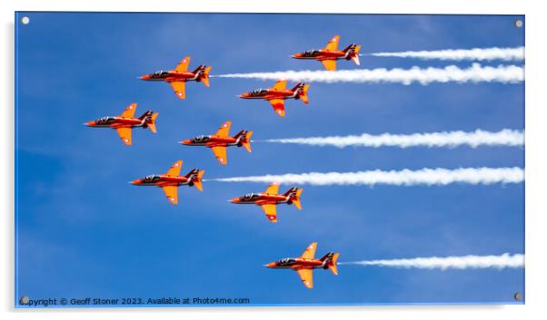 The Red Arrows Acrylic by Geoff Stoner