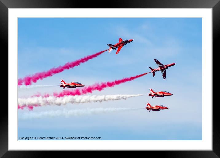Red Arrows Framed Mounted Print by Geoff Stoner