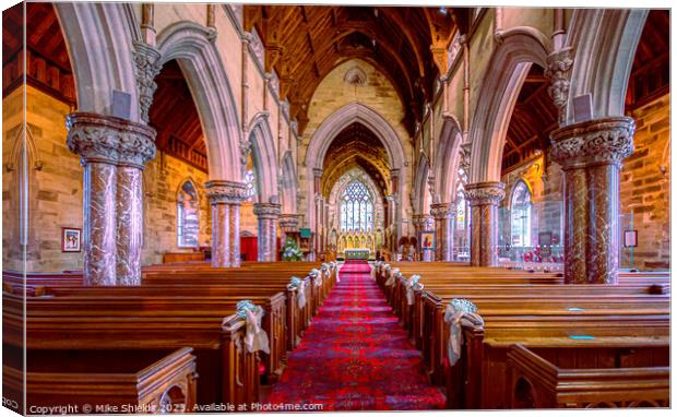 Sacred Nave's Perspective Canvas Print by Mike Shields
