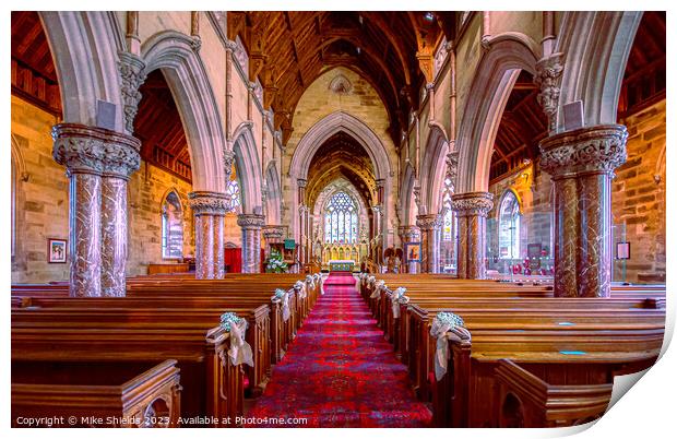 Sacred Nave's Perspective Print by Mike Shields