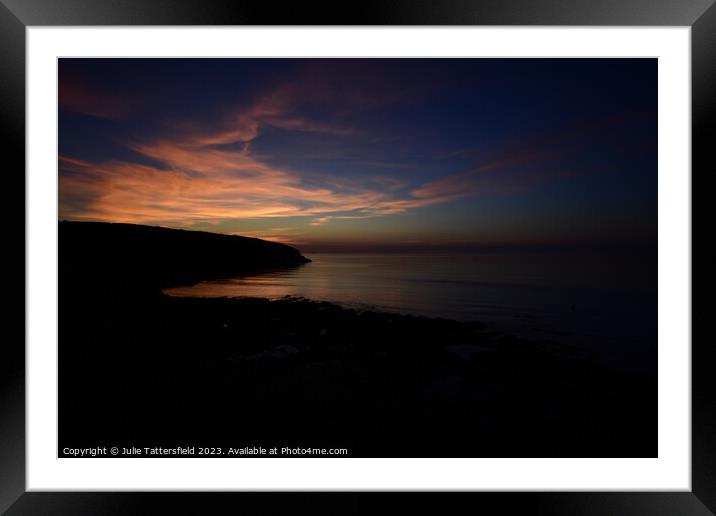 Dark sunset Framed Mounted Print by Julie Tattersfield