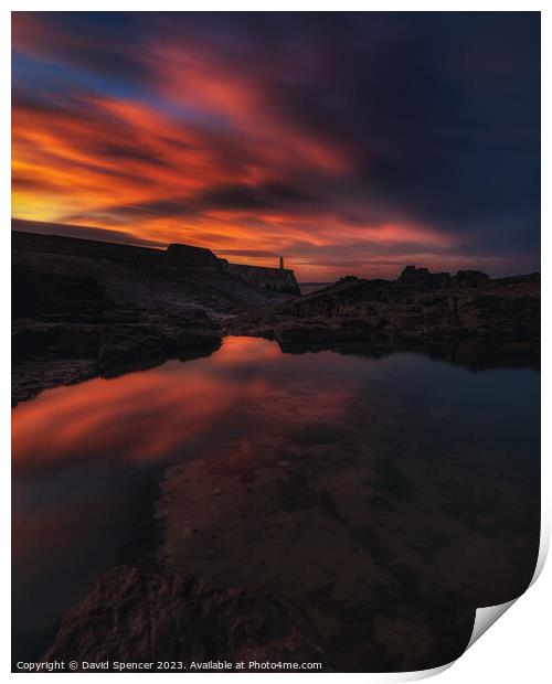 Sunrise Reflection  Print by David Spencer