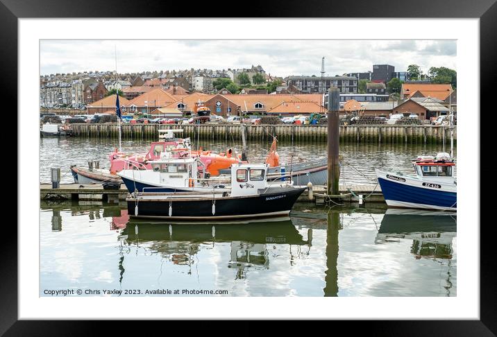 Whitby fishing boats Framed Mounted Print by Chris Yaxley