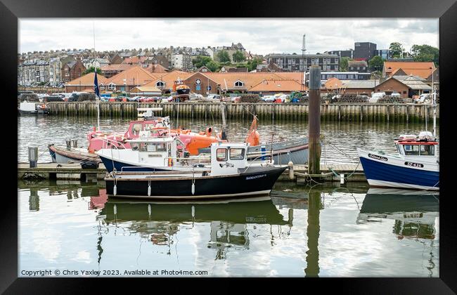 Whitby fishing boats Framed Print by Chris Yaxley