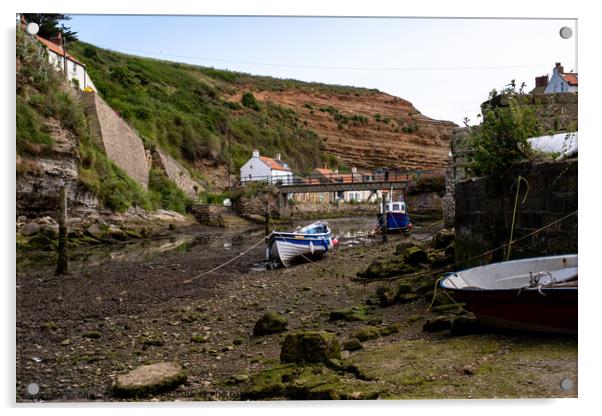 The seaside village of Staithes Acrylic by Chris Yaxley