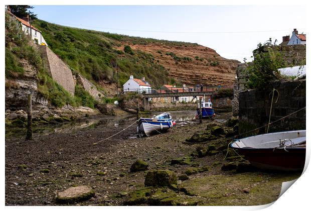 The seaside village of Staithes Print by Chris Yaxley