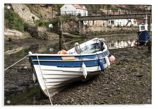 Staithes fishing boat Acrylic by Chris Yaxley