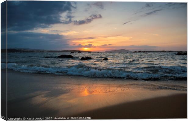 Sundown Serenade, Crete Canvas Print by Kasia Design