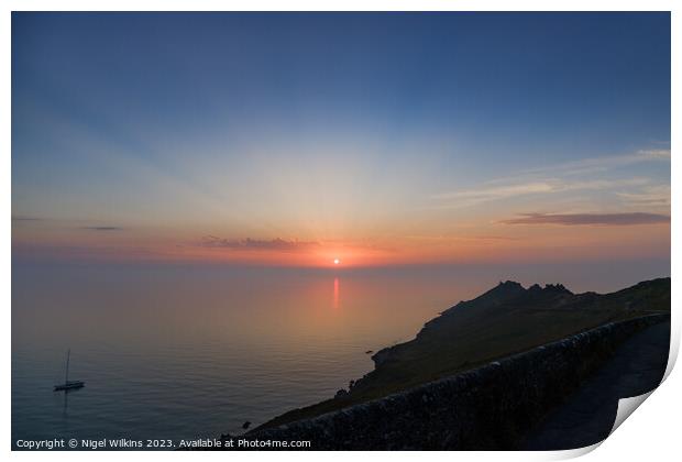 Start Point Sunrise, Devon Print by Nigel Wilkins