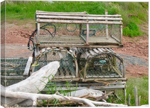 Abandoned Lobster Traps Canvas Print by Stephanie Moore