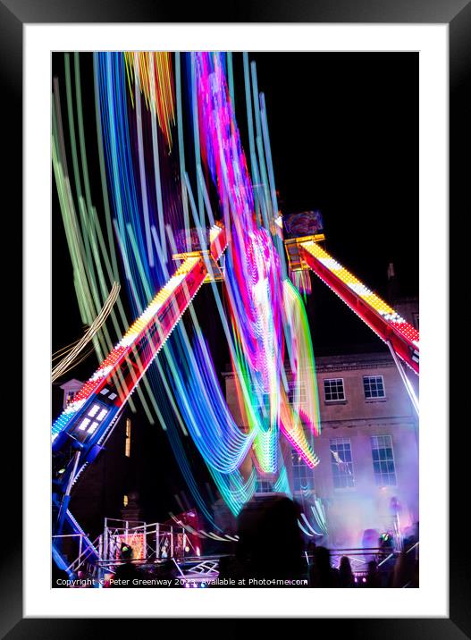 The 'Vortex' Ride At The Historic Annual Street Fair In St Giles, Oxford Framed Mounted Print by Peter Greenway
