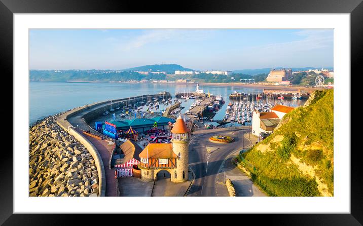Scarborough Marine Drive and Harbour Framed Mounted Print by Tim Hill