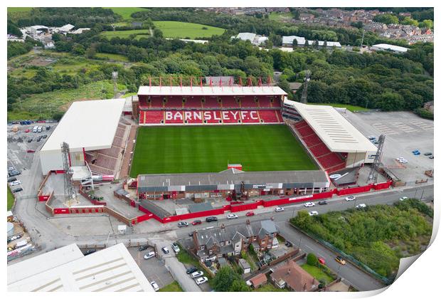 Oakwell Stadium Barnsley Print by Apollo Aerial Photography