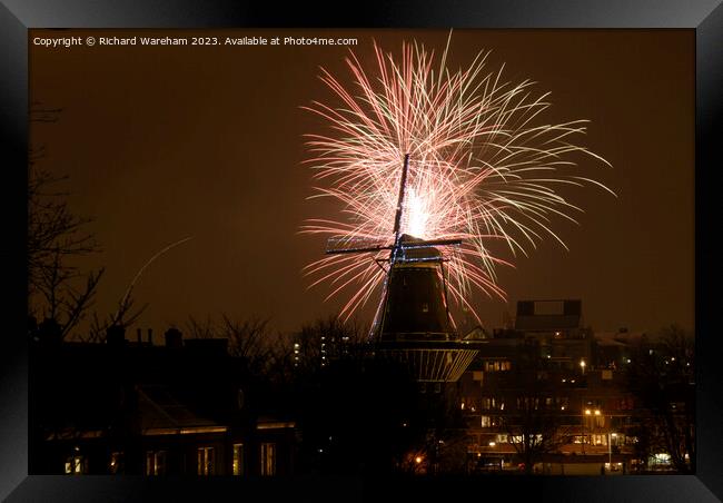 Amsterdam fireworks Framed Print by Richard Wareham