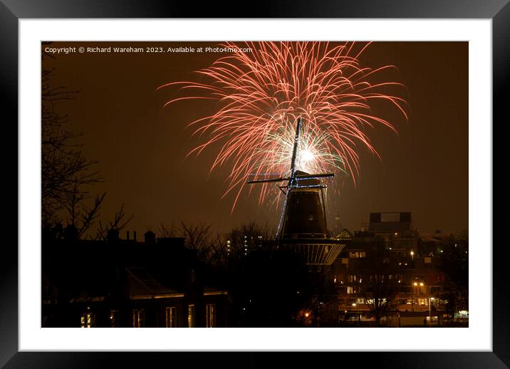 Amsterdam fireworks Framed Mounted Print by Richard Wareham