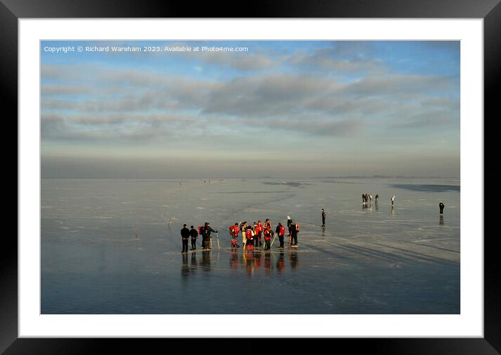 Skaters on the Gouwzee Framed Mounted Print by Richard Wareham